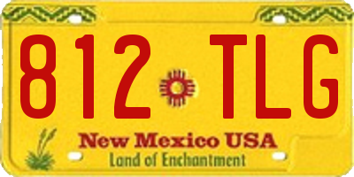 NM license plate 812TLG