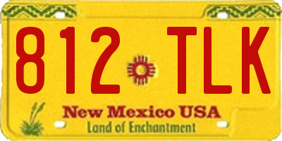 NM license plate 812TLK