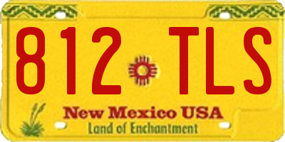 NM license plate 812TLS