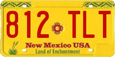 NM license plate 812TLT