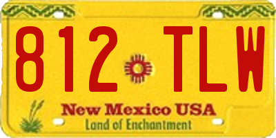 NM license plate 812TLW
