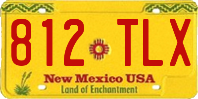 NM license plate 812TLX