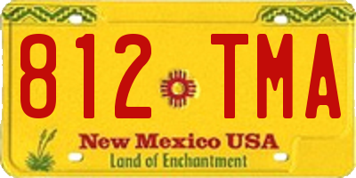 NM license plate 812TMA