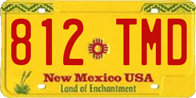 NM license plate 812TMD