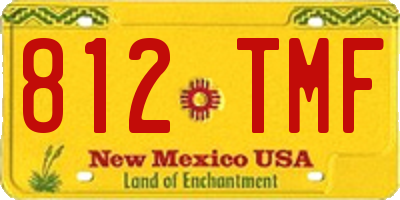NM license plate 812TMF