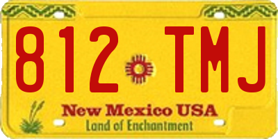 NM license plate 812TMJ