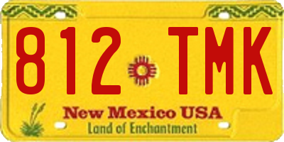 NM license plate 812TMK