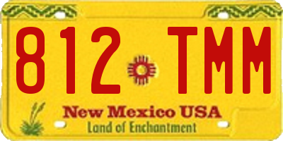 NM license plate 812TMM