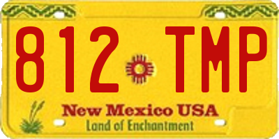 NM license plate 812TMP