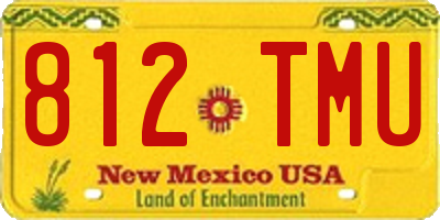 NM license plate 812TMU