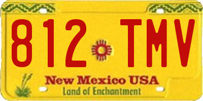 NM license plate 812TMV