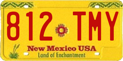 NM license plate 812TMY