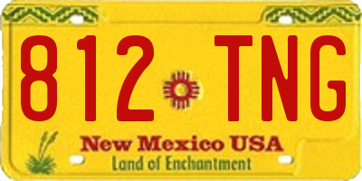 NM license plate 812TNG