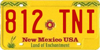 NM license plate 812TNI