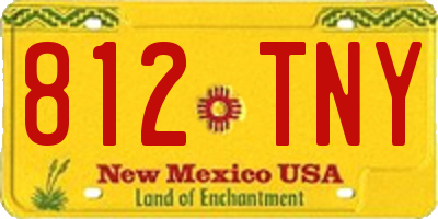 NM license plate 812TNY
