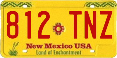 NM license plate 812TNZ