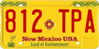 NM license plate 812TPA