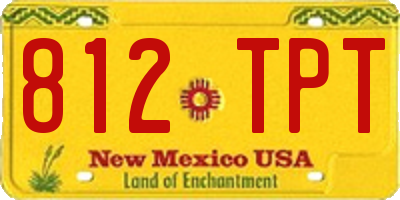 NM license plate 812TPT