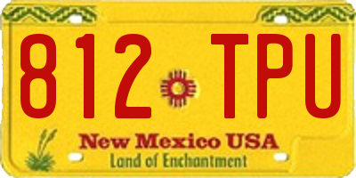 NM license plate 812TPU