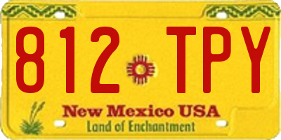 NM license plate 812TPY