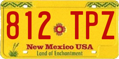 NM license plate 812TPZ