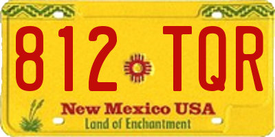 NM license plate 812TQR