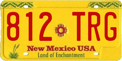NM license plate 812TRG