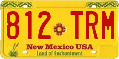 NM license plate 812TRM