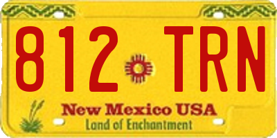NM license plate 812TRN