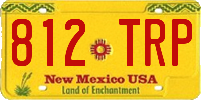 NM license plate 812TRP