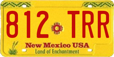 NM license plate 812TRR