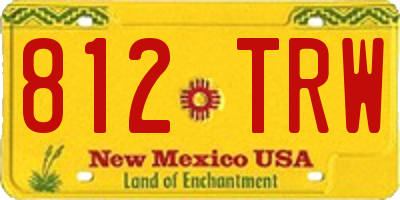 NM license plate 812TRW