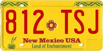NM license plate 812TSJ