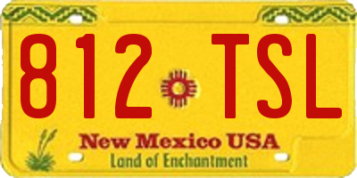 NM license plate 812TSL
