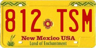 NM license plate 812TSM