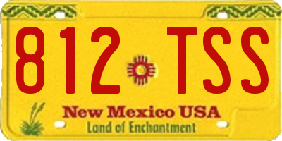 NM license plate 812TSS