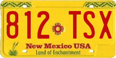 NM license plate 812TSX