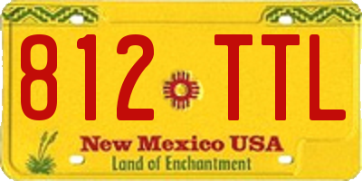 NM license plate 812TTL