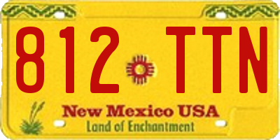 NM license plate 812TTN