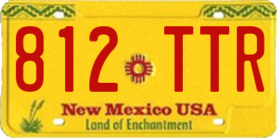 NM license plate 812TTR