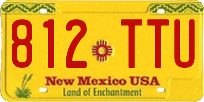 NM license plate 812TTU