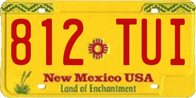 NM license plate 812TUI