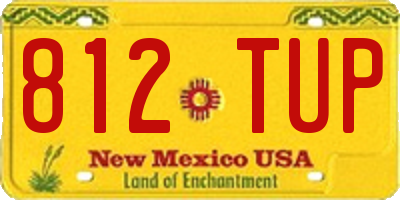 NM license plate 812TUP