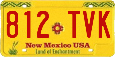 NM license plate 812TVK