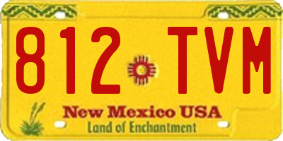 NM license plate 812TVM