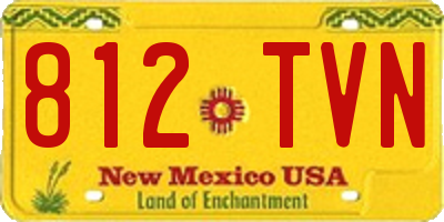 NM license plate 812TVN
