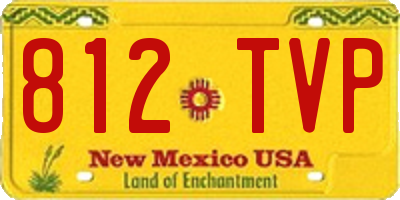 NM license plate 812TVP