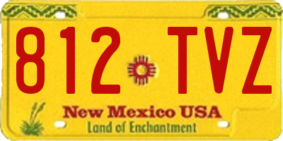 NM license plate 812TVZ