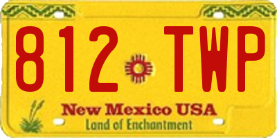 NM license plate 812TWP