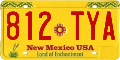 NM license plate 812TYA